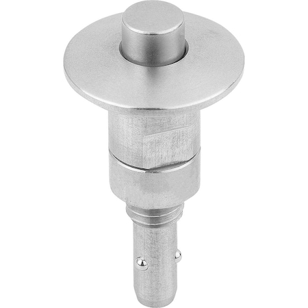 Kipp Ball Lock Pin With Mushroom Grip, D1=6, L1=19, Stainless Steel Bright, Comp:Stainless Steel K1063.6211